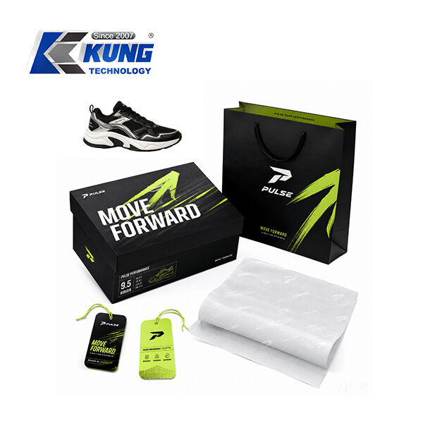 Innovative custom shoe boxes hang tags shopping bags and tissue paper for shoemaking packaging