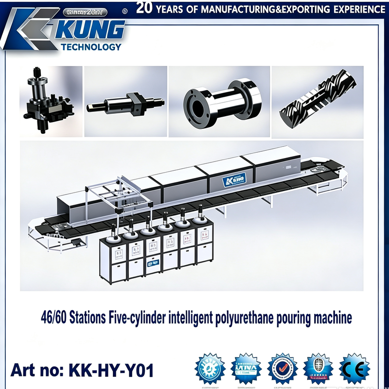 46 Station PU Pouring Machine Polyurethane Safety Shoe Making