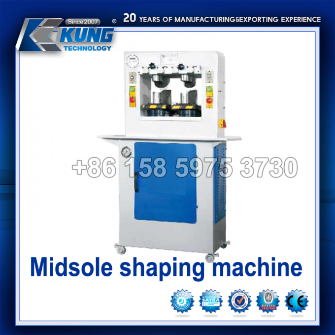 เครื่องขึ้นรูปพื้นรองเท้าแบบใช้ไฟฟ้า 2 สถานี Midsole Shaping Machine 0