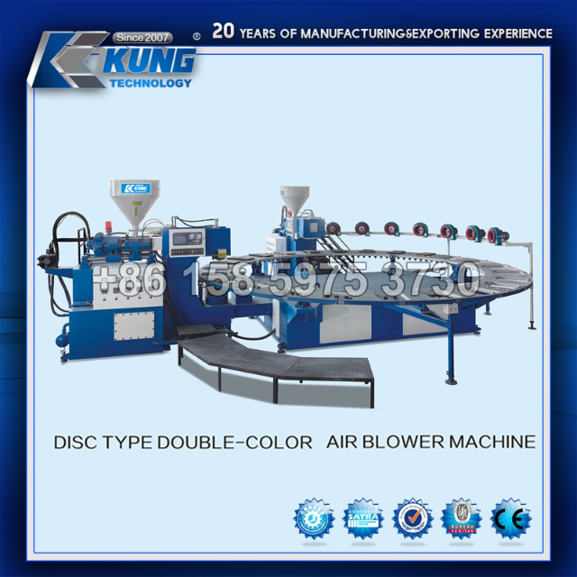 เครื่องทำพื้นรองเท้า TPR รองเท้าแตะ, เครื่องฉีดเป่าลม PVC แบบโรตารี่ 0